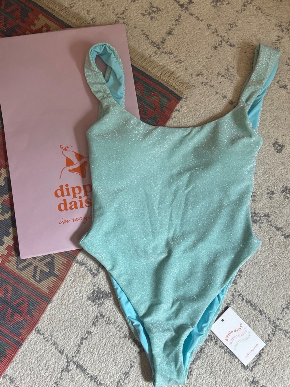 Dippin Daisy’s Shimmer Light Blue One-Piece Swimsuit
